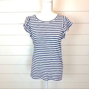 Banana Republic Flutter Sleeve Striped Tee